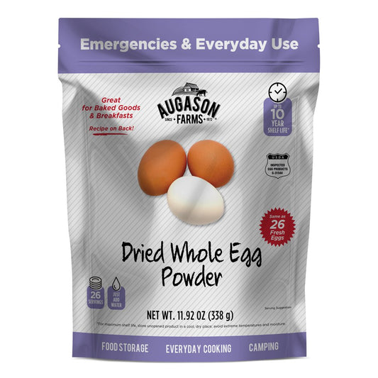 Dried Whole Egg Powder Resealable Pouch Emergency Food Storage 11.9 Oz.